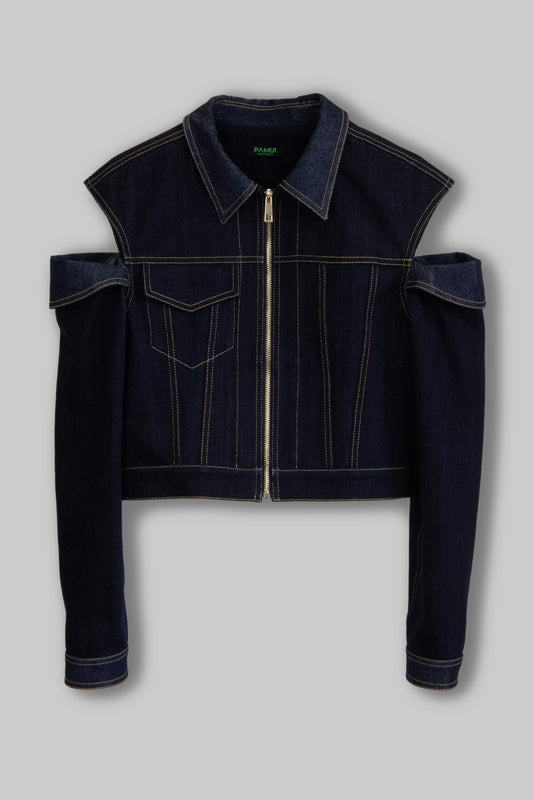 Giacca in denim con dettagli cut-out
